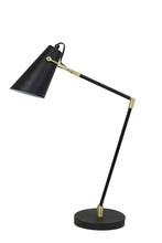 Lade das Bild in den Galerie-Viewer, Tischleuchte BORRE schwarz+matt+gold