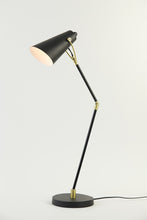 Lade das Bild in den Galerie-Viewer, Tischleuchte BORRE schwarz+matt+gold