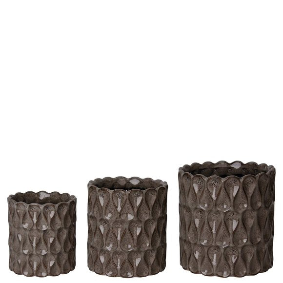 Topf Misha Keramik - grau-10,8x10,8x11,8cm-S