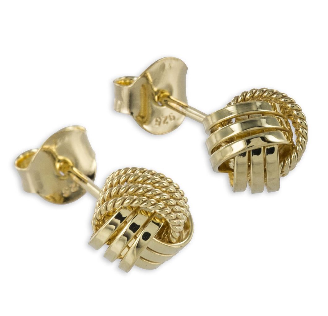 Ohrstecker Knoten vergoldet E-4064