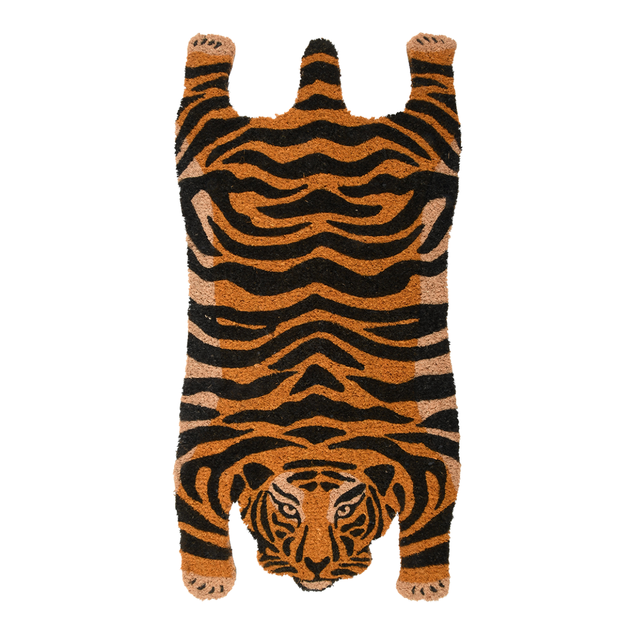 ABOOFAN Jahr Der Tiger-Cartoon-fußmatte Plüsch Teppichmatte